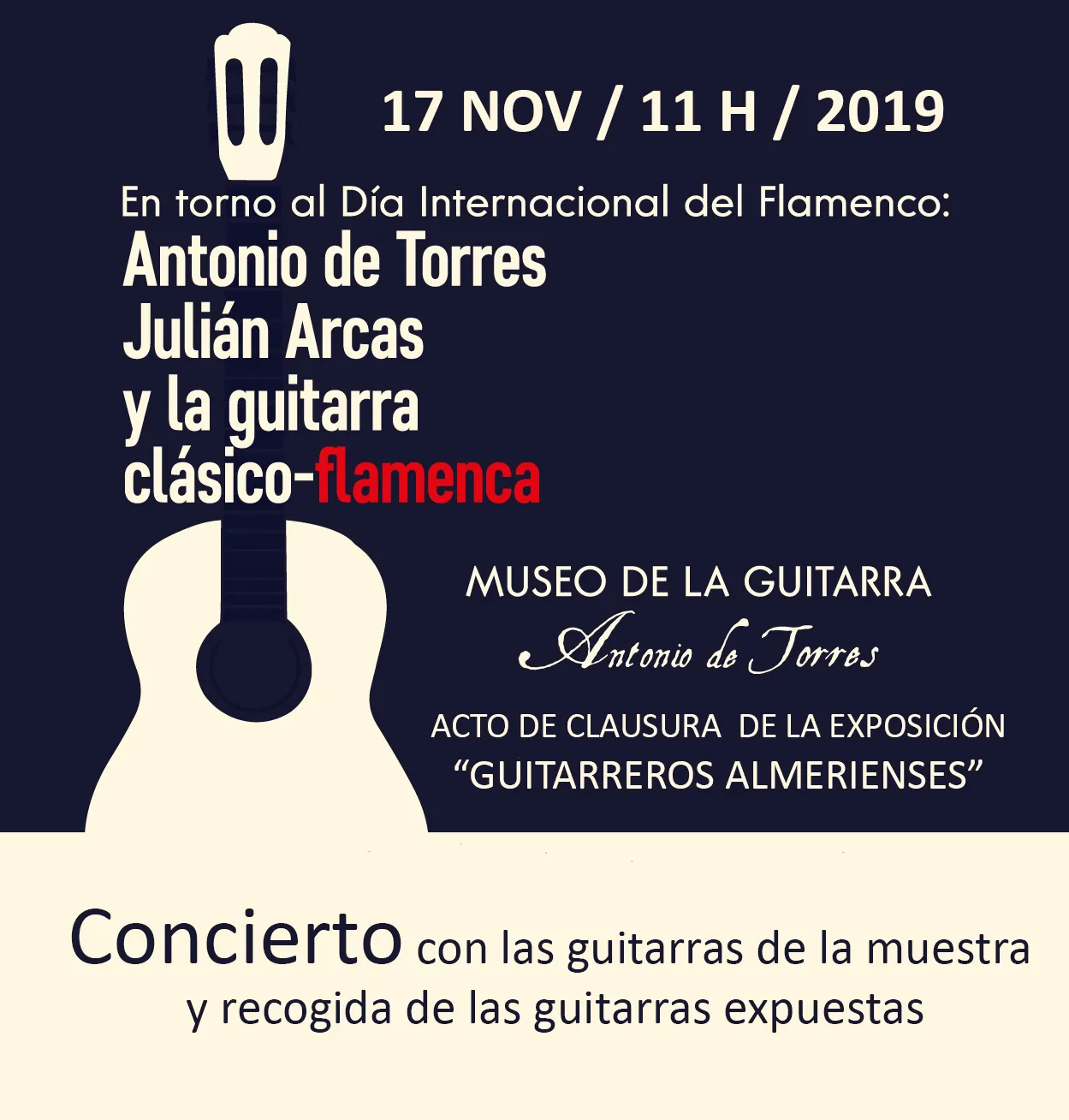 Imagen de la actividad «Exposición “Guitarreros Almerienses” (15 guitarreros de la provincia; comisario Norberto Torres Cortés)»
