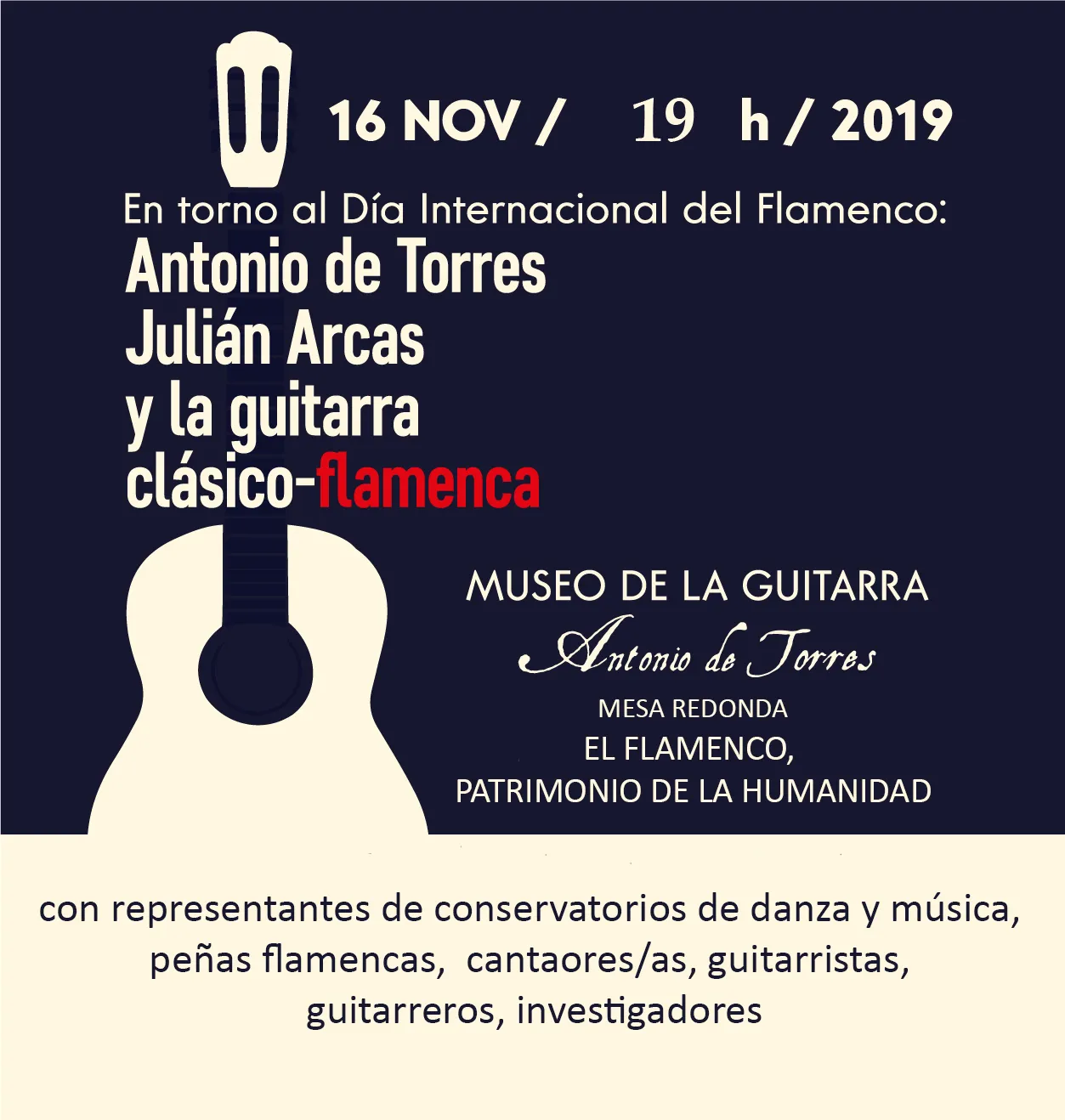 Imagen de la actividad «Mesa redonda “El flamenco, patrimonio de la Humanidad” (modera Norberto Torres Cortés)»
